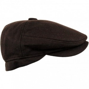 Newsboy Caps Men's 5 Panel Vintage Style Wool Blend Gatsby Ivy Newsboy Hat - Dark Brown - C9126FLEWDZ $13.14