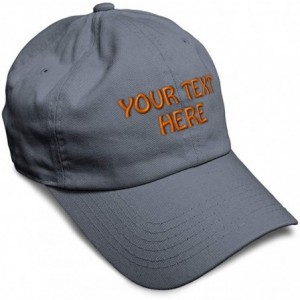 Baseball Caps Soft Baseball Cap Custom Personalized Text Cotton Dad Hats for Men & Women - Dark Grey - CV18DLDMRCW $36.36