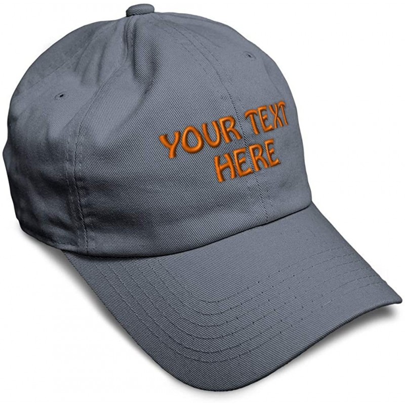 Baseball Caps Soft Baseball Cap Custom Personalized Text Cotton Dad Hats for Men & Women - Dark Grey - CV18DLDMRCW $22.09