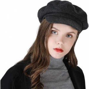 Newsboy Caps Newsboy Cap Womens Baker-Boy Style Visor Berets Hats Ivy Peaked Flat Cap for Women - Style2_dark Grey - C818ZXKZ...