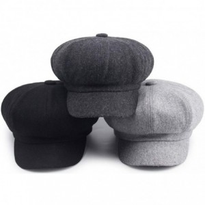 Newsboy Caps Newsboy Cap Womens Baker-Boy Style Visor Berets Hats Ivy Peaked Flat Cap for Women - Style2_dark Grey - C818ZXKZ...