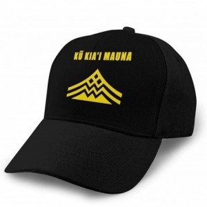 Baseball Caps Ku Kiai Mauna Kea Men Retro Adjustable Cap for Hat Cowboy Hat - Black - CH18YDH6QR3 $25.04