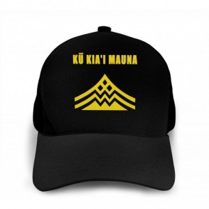 Baseball Caps Ku Kiai Mauna Kea Men Retro Adjustable Cap for Hat Cowboy Hat - Black - CH18YDH6QR3 $25.04