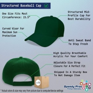 Baseball Caps Custom Baseball Cap Navy Seal Black Logo Embroidery Dad Hats for Men & Women - Forest Green - CI18SDLA54O $20.23