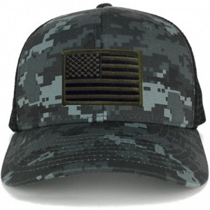 Baseball Caps US American Flag Embroidered Patch Adjustable Camo Trucker Cap - NTG-Black - Black Olive Patch - C212N3WQE63 $3...