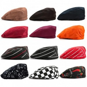 Newsboy Caps Flat Beret - Chef Flat Beret Flat Scally Cap Golf Beret Newsboy Driver Hat Cap for Men - Winered - CP18M4SCIL6 $...