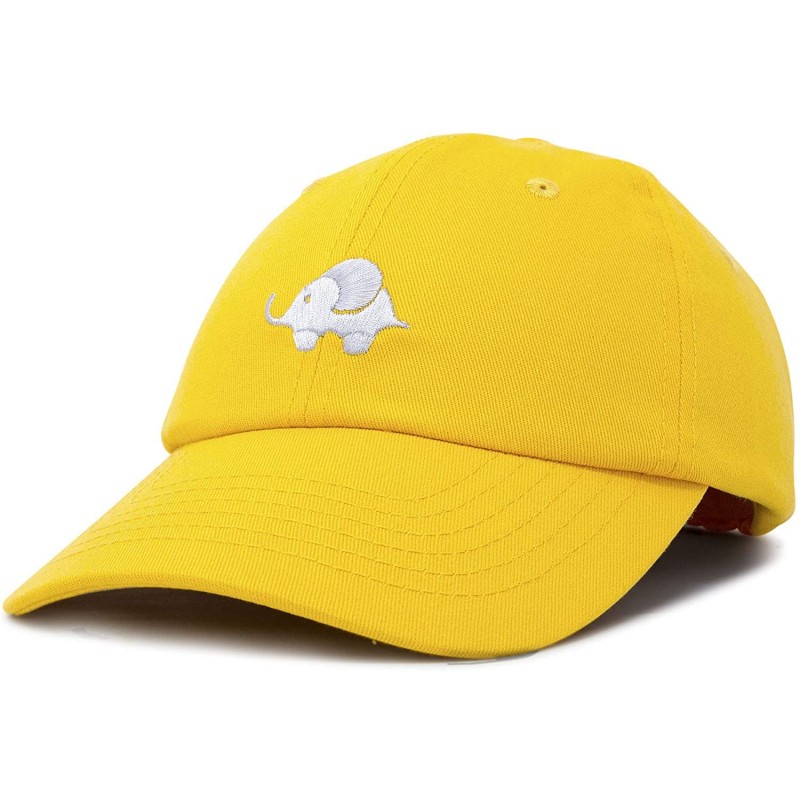 Baseball Caps Cute Elephant Hat Cotton Baseball Cap - Gold - CJ18LI2D38S $9.71