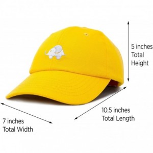 Baseball Caps Cute Elephant Hat Cotton Baseball Cap - Gold - CJ18LI2D38S $9.71