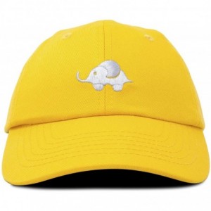 Baseball Caps Cute Elephant Hat Cotton Baseball Cap - Gold - CJ18LI2D38S $9.71