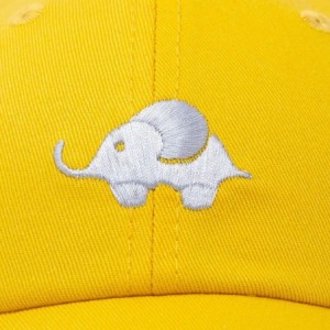 Baseball Caps Cute Elephant Hat Cotton Baseball Cap - Gold - CJ18LI2D38S $9.71