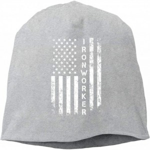 Skullies & Beanies Ironworker America Flag Unisex Knitted Hat Beanie Hat Warm Hats Skull Cap Beanie Hat - Gray - CH18L3R052M ...