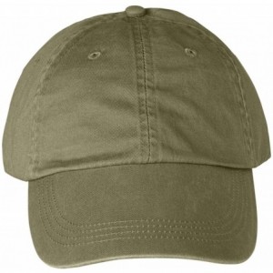 Baseball Caps Solid Low-Profile Pigment-Dyed Cap (145) - Khaki - CI1123PIJQJ $8.89