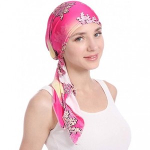 Skullies & Beanies Women Pre-Tied Head Scarves Floral Muslim Cap Turban Hat Bandana Headwrap - Style-5 - CV18SQZWRRY $16.39