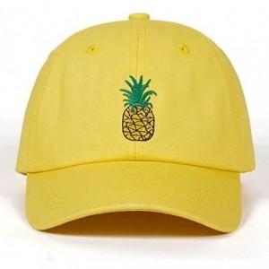 Baseball Caps Hip Hop Dreadlock Men's Snapback Cap Cotton Baseball Cap Adult Female Lady Dad Hat Bone Cap - Yellow - CL18ZTOM...