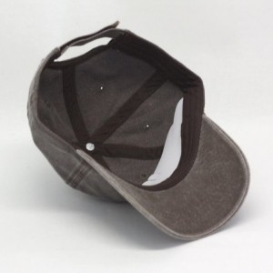 Baseball Caps Vintage Washed Cotton Adjustable Dad Hat Baseball Cap - Brown - C8123FG286V $15.83