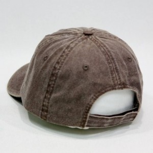 Baseball Caps Vintage Washed Cotton Adjustable Dad Hat Baseball Cap - Brown - C8123FG286V $15.83