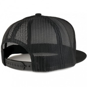 Baseball Caps Texas State Outline Embroidered 5 Panel Flat Bill Trucker Mesh Back Cap - Black - CA185YCZ2QO $15.11