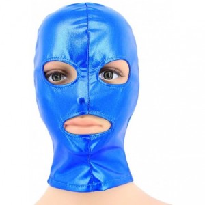 Balaclavas Metallic Cycling Face Neck Mask Hat Ultra Balaclava Hood - Blue - CY18KQI88D4 $20.91
