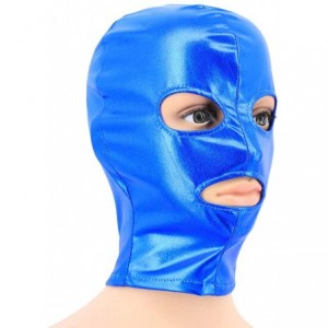 Balaclavas Metallic Cycling Face Neck Mask Hat Ultra Balaclava Hood - Blue - CY18KQI88D4 $11.46