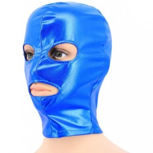 Balaclavas Metallic Cycling Face Neck Mask Hat Ultra Balaclava Hood - Blue - CY18KQI88D4 $11.46