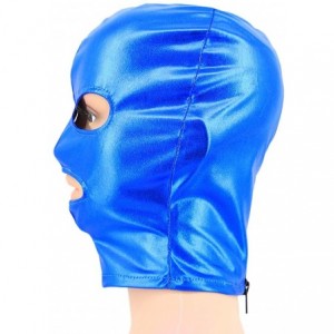 Balaclavas Metallic Cycling Face Neck Mask Hat Ultra Balaclava Hood - Blue - CY18KQI88D4 $11.46