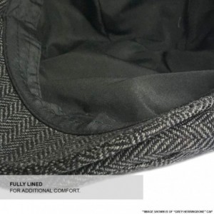 Newsboy Caps Mens Classic English Tweed Flat Cap - Grey Herringbone-a - CM11KGSVAID $10.02