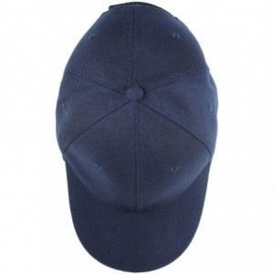 Baseball Caps Plain Baseball Cap Adjustable Back Strap 3 PC - Navy - CL18C5MO3WH $10.38