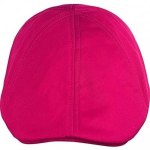 Newsboy Caps Mens 6pannel Duck Bill Curved Ivy Drivers Hat One Size(Elastic Band Closure) - Hot Pink - CJ196UCGDDZ $11.01