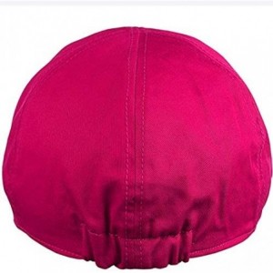 Newsboy Caps Mens 6pannel Duck Bill Curved Ivy Drivers Hat One Size(Elastic Band Closure) - Hot Pink - CJ196UCGDDZ $11.01