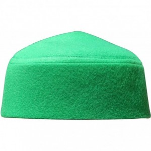 Skullies & Beanies Solid Black Moroccan Fez-Style Kufi Hat Cap w/Pointed Top - Green - C612O0OX590 $44.09