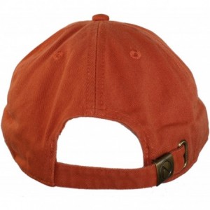 Baseball Caps Oceanside Solid Color Adjustable Baseball Cap - Rust - C612IEUPAT9 $11.09