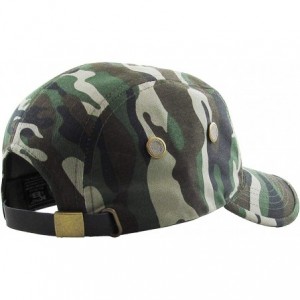 Baseball Caps Five Panel Solid Color Unisex Adjustable Army Military Cadet Cap - Camo - CG11JEBOI01 $10.39