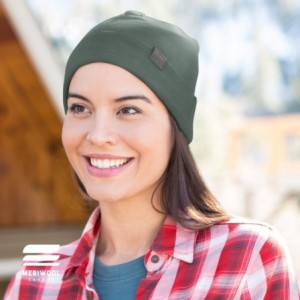 Skullies & Beanies Unisex Merino Wool Cuff Beanie Hat - Choose Your Color - Teal - CR192T64MGA $19.14