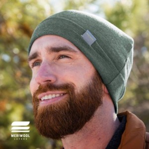 Skullies & Beanies Unisex Merino Wool Cuff Beanie Hat - Choose Your Color - Teal - CR192T64MGA $19.14