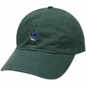 Baseball Caps Whale Unicorn Cotton Baseball Dad Cap - Hunter Green - CT183XEM5UC $13.24