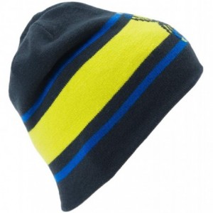 Skullies & Beanies Mens Men's Reversible Word Hat - Turkish Sea/Frontier/Acid - CN188ALG630 $24.34