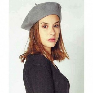 Berets Heritage Traditional French Wool Beret - Bordeaux - CQ11KLP244V $48.49