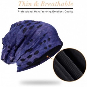 Skullies & Beanies Summer Slouchy Thin Beanie Hats Chic Skull Cap for Men B402 - Tie-dye-090b-purple - CM199GLHEZZ $26.34