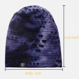 Skullies & Beanies Summer Slouchy Thin Beanie Hats Chic Skull Cap for Men B402 - Tie-dye-090b-purple - CM199GLHEZZ $12.82