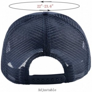 Baseball Caps Unisex Animal Mesh Trucker Hat Snapback Square Patch Baseball Caps - Blue Eagle - CC18SM67I2N $13.21