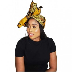 Headbands Ankara Headwrap Long Hair Head Wrap Turban and Scarf Dashiki African Print Kente and Stretch Jersey - C918SAXIWA5 $...