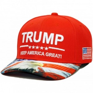 Baseball Caps Trump Keep America Great! Embroidery Hat Adjustable 45 President USA Eagle Baseball Cap - Red - CD18DZNRI0Z $12.82