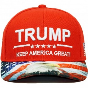 Baseball Caps Trump Keep America Great! Embroidery Hat Adjustable 45 President USA Eagle Baseball Cap - Red - CD18DZNRI0Z $12.82