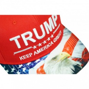 Baseball Caps Trump Keep America Great! Embroidery Hat Adjustable 45 President USA Eagle Baseball Cap - Red - CD18DZNRI0Z $12.82