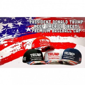 Baseball Caps Trump Keep America Great! Embroidery Hat Adjustable 45 President USA Eagle Baseball Cap - Red - CD18DZNRI0Z $12.82