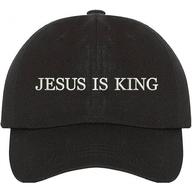 Baseball Caps Jesus is King Embroidered Unisex Baseball Hat - Kanye West Inspired - Music Lover Merch - Black - CM18AS6D3OX $...