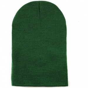 Skullies & Beanies 1300 Winter Unisex Plain Ski Beanie Knit Skull Hat - Hunter Green - C71272PCDTN $10.42