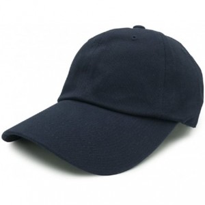 Baseball Caps Washed Cotton Dad Cap - Navy - CB18723CACX $10.24