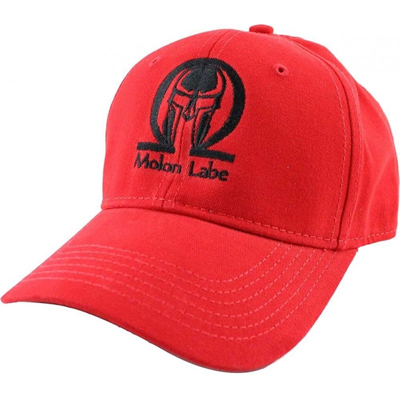 Baseball Caps Molon Labe Baseball Cap - Red - CA12837I0J1 $19.97