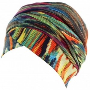 Skullies & Beanies Women's Muslim Print Elastic Scarf Hat Stretch Turban Head Scarves Headwear for Cancer Chemo - C - C618DA8...
